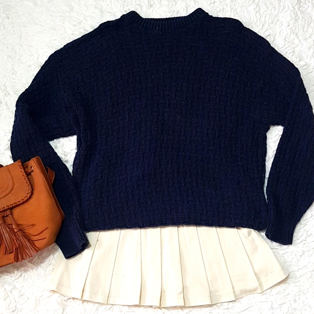 🍷CHUNKY THICK VINTAGE FALL KNIT CREWNECK SWEATER